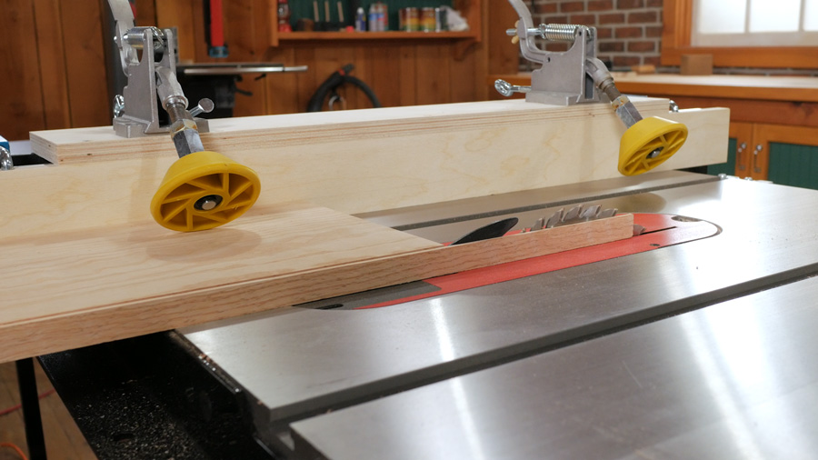 The rollers roll easily so feeding the workpiece through the table saw blade is smooth, easy and most importantly, safe!