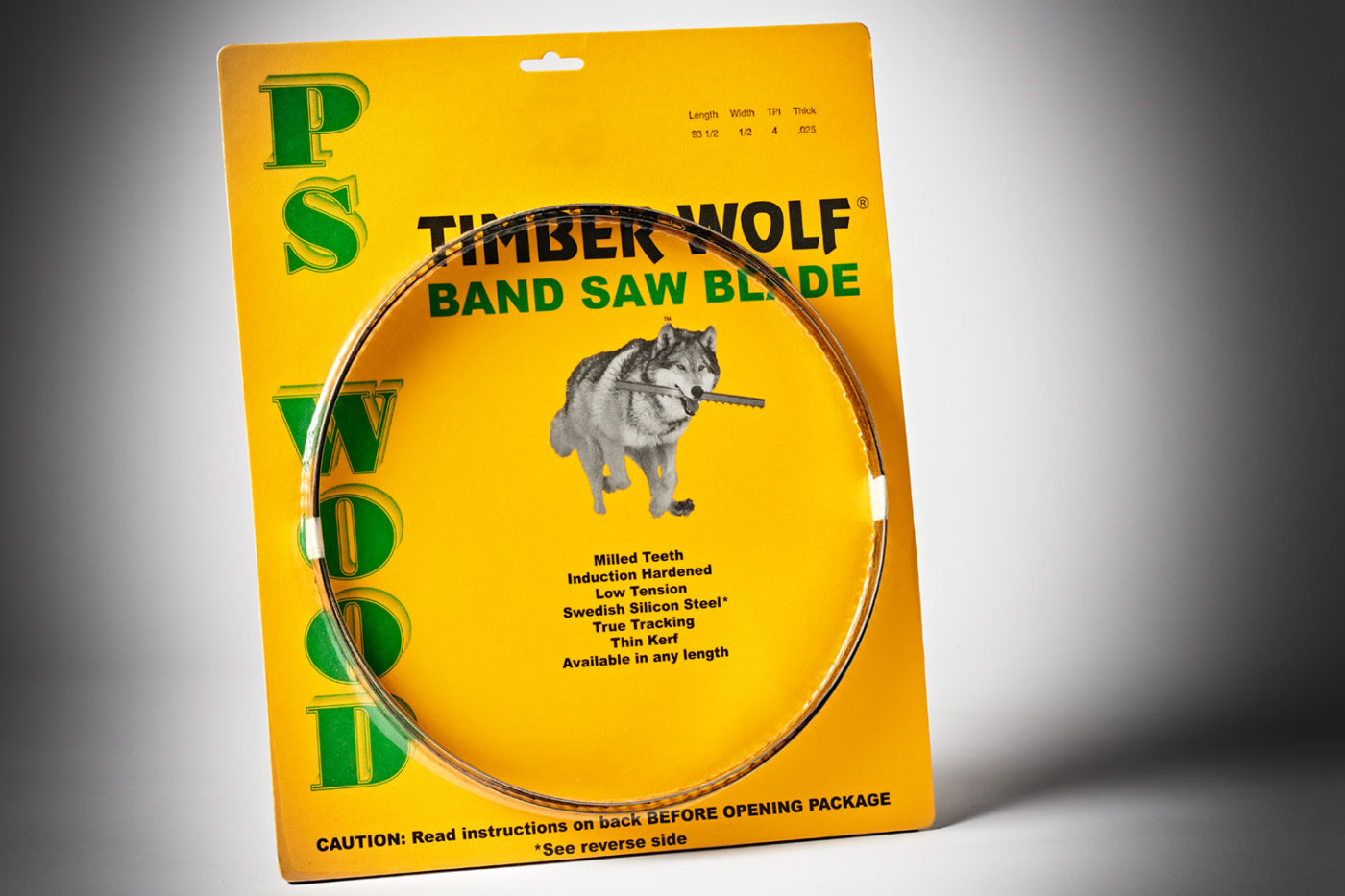Timber Wolf Bandsaw Blade 1/4 X 111 Inch, 6 TPI – Premium Swedish Steel For Smooth Wood Cutting