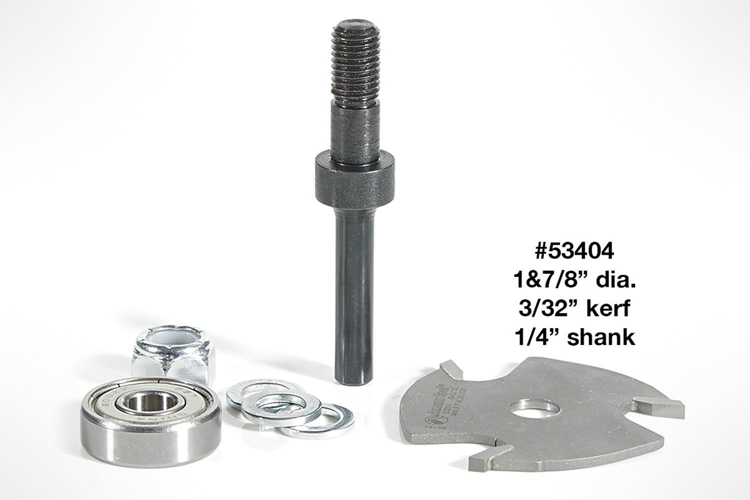 53400 Slotting Cutter Assembly 3 Wing X 1-7/8 Dia X 1/16 X 1/4 Inch Shank