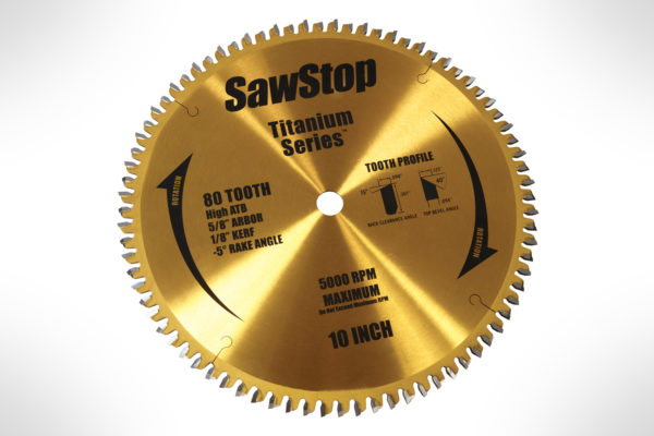 SawStop-BTS-P-HATB 80T Titanium Series Premium Woodworking Blade