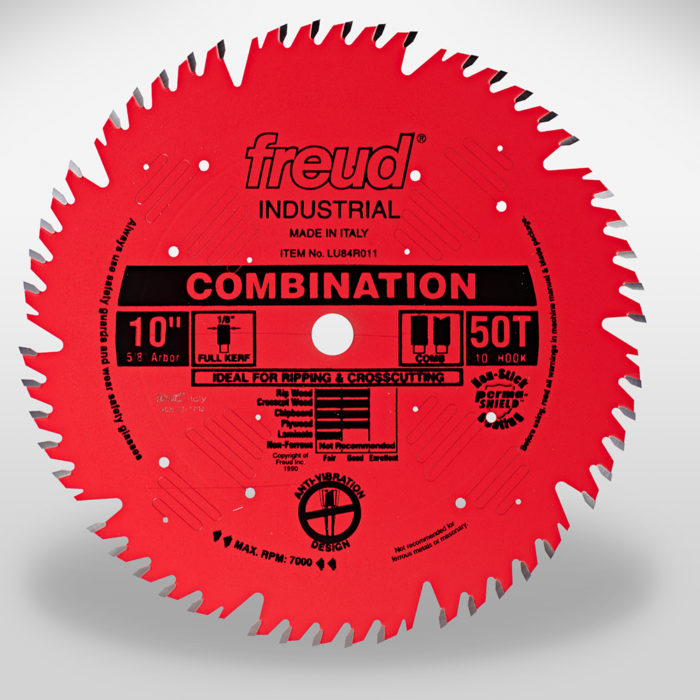 Kempston 10-Inch 50-Tooth Combination Saw Blade - Thick Kerf Industrial Grade With 5/8-Inch Arbor