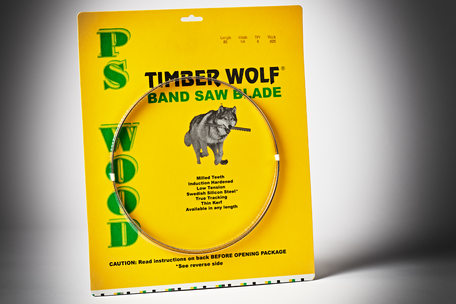 Timber Wolf Bandsaw Blade 1/4 X 105 - 6 TPI Woodworking Blade For Smooth Cutting