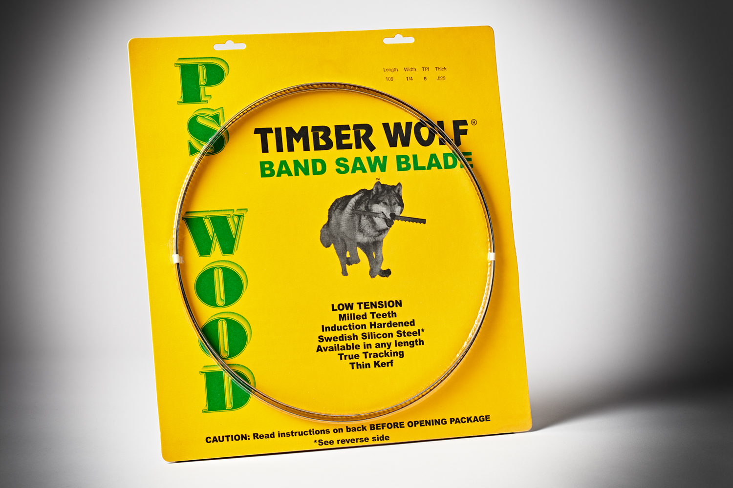 6 TPI Timber Wolf Bandsaw Blade 1/4 x 105 