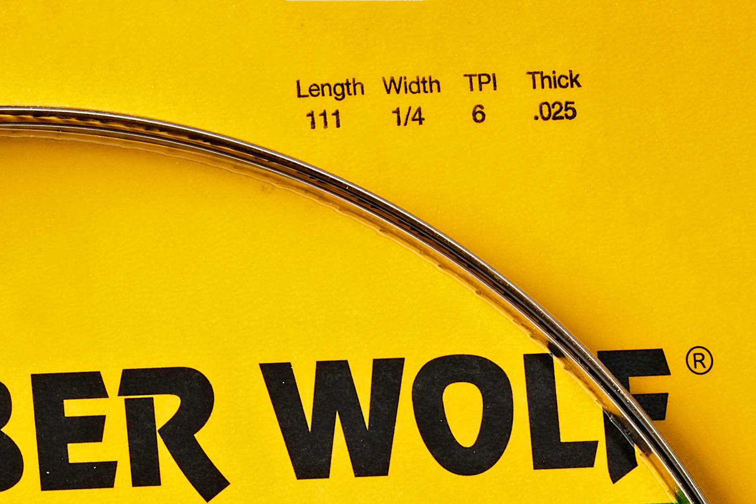 Timber Wolf Bandsaw Blade - 3/4" Width X 111" Length, 3 TPI - Suffolk Machinery