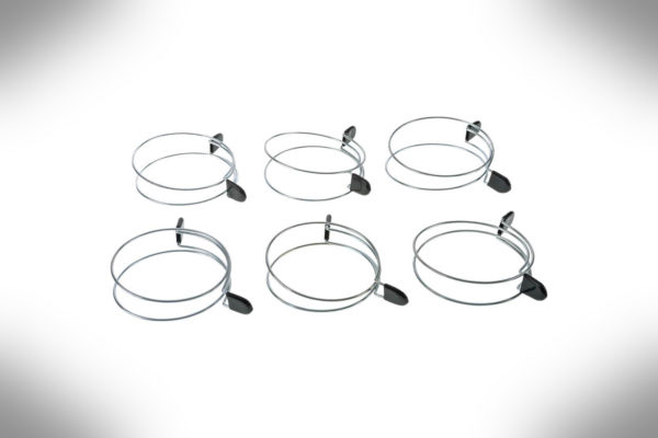 2.5 Double Loop Squeeze Hose Clamp 6 pack. D4567-2