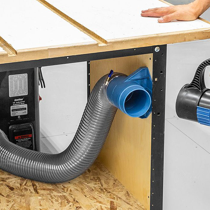4" Dust Right Dust Collector Coupler - Reinforced ABS Plastic Mountable Hose Connector For Shop Vacuums