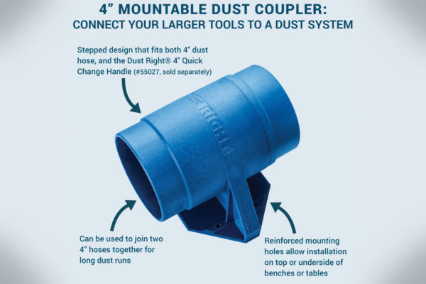 Dust Right 4 Mountable Dust Coupler 58448-1