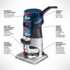 Bosch Colt™ Electronic Variable-Speed Palm Router PR20EVS-6
