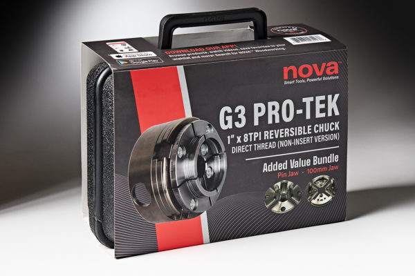 Nova Pro-Tek G3 Direct Thread 1″ X 8TPI Reversible Chuck Bundle 48293