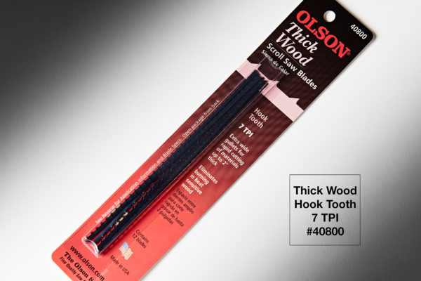 Olson Thick Wood Hook Tooth 12pk 5″ Long .08" x .016" 7TTPI Hook FR40800