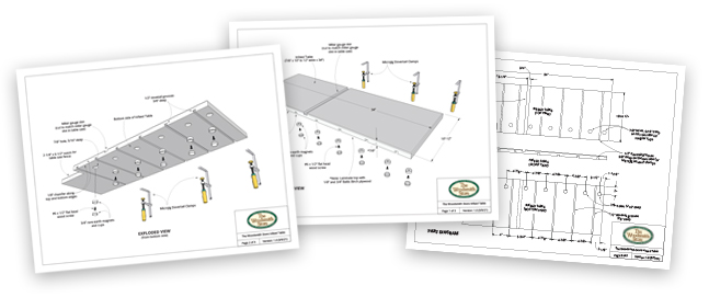 Table Saw Infeed Table Dimensioned Drawing Plan