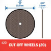 Dremel 420 15/16" Cut-Off Wheels, 20 Pack 420