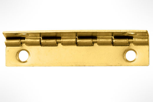 Brass-Plated Small Box Stop Hinge