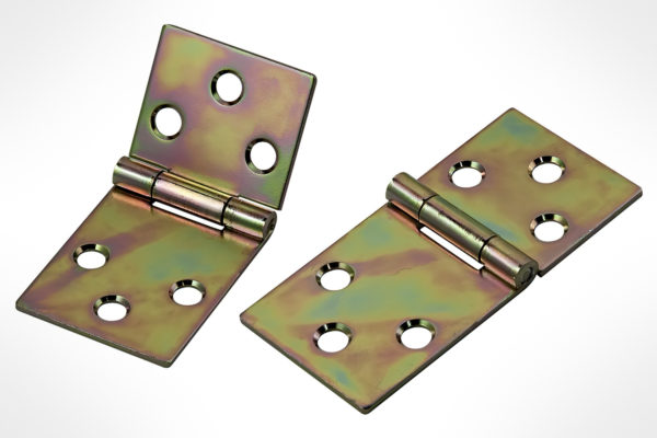 Yellow Zinc-Plated Drop Leaf Hinges for Straight Edges