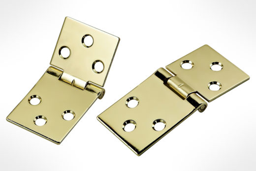 Brass-Plated Drop Leaf Hinges for Shaped Edges