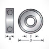 Amana Steel Ball Bearing Guide 1/2" ODia x 3/16" IDia x 3/16" H
