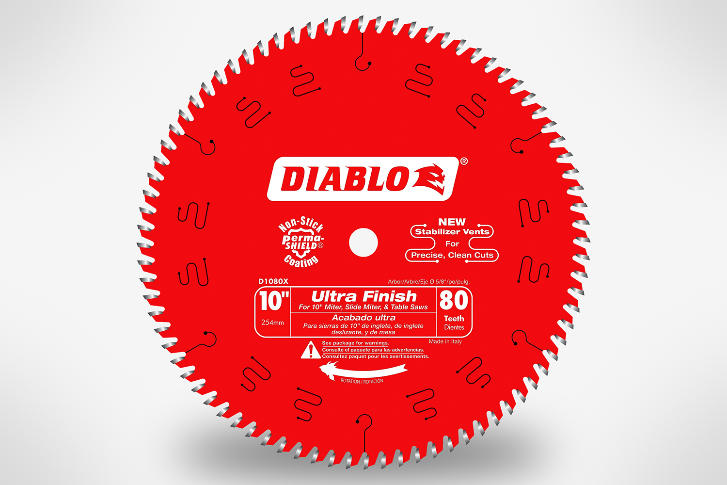 FOXBC 10-Inch 80-Tooth Saw Blade - Ultra Finish Cutting For Miter & Table Saws