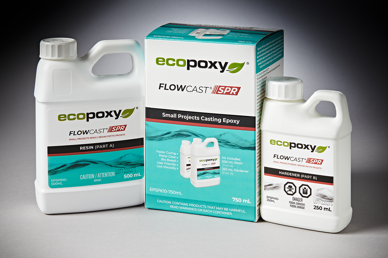 EcoPoxy FlowCast Deep Casting Epoxy Resin 60 Liter Kit