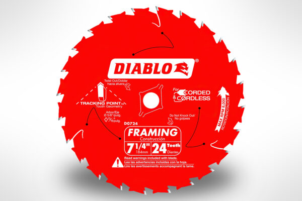 Diablo 7-14x24 Carbide Framing Blade D0740X